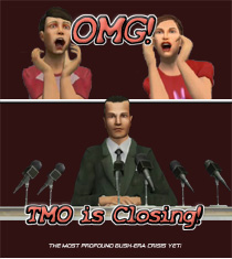 Poster for the animated film "OMG! TMO is Closing!"