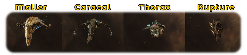 Photos of each player faction's combat cruiser
